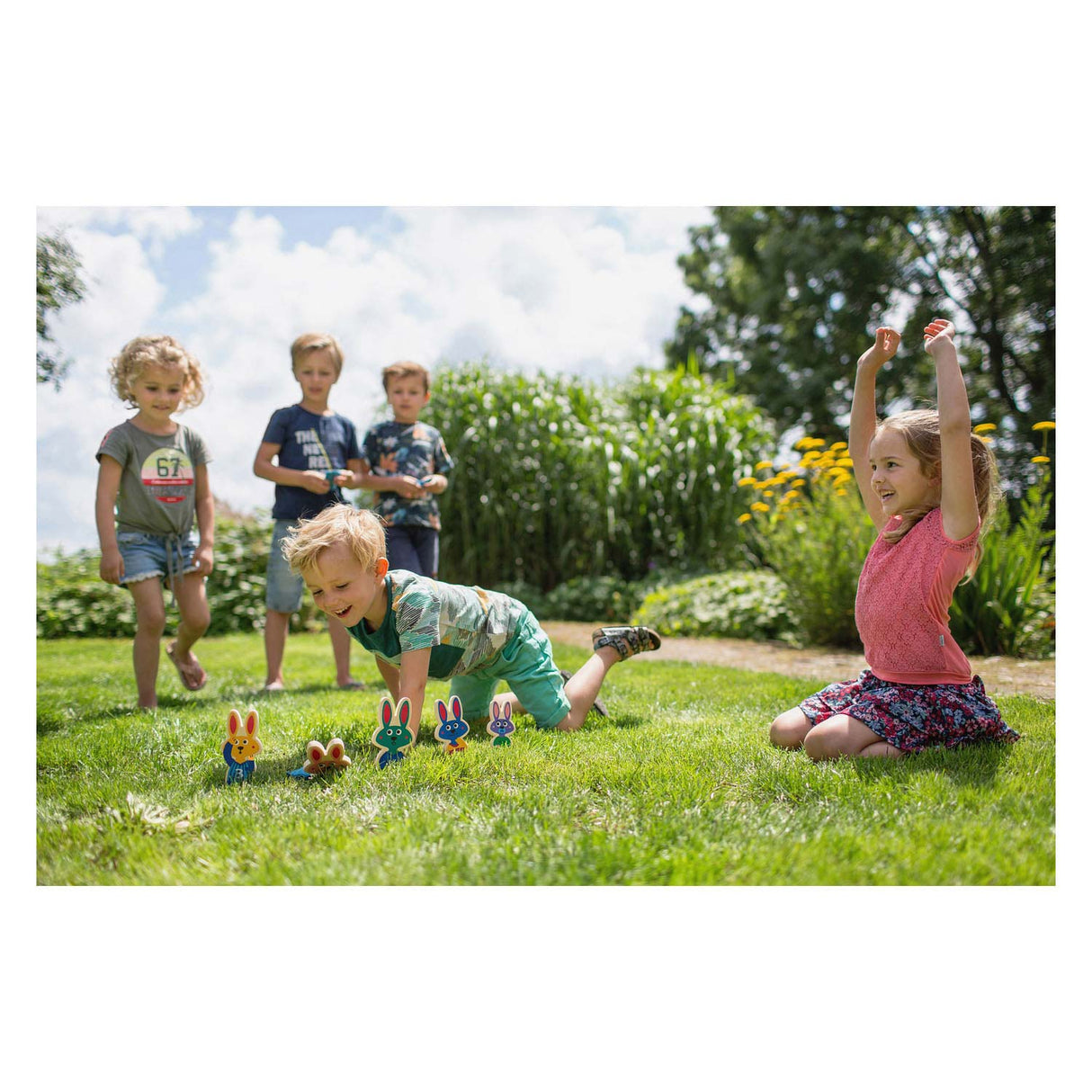 Bs toys ball throwing bunnies wood - throwing game