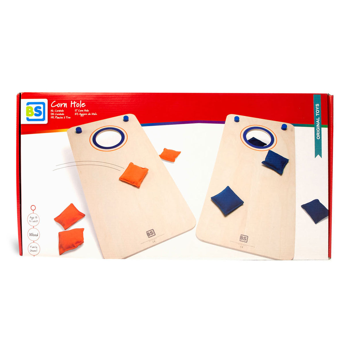 BS Toys Corn Hole Wood Catching Throwing Game