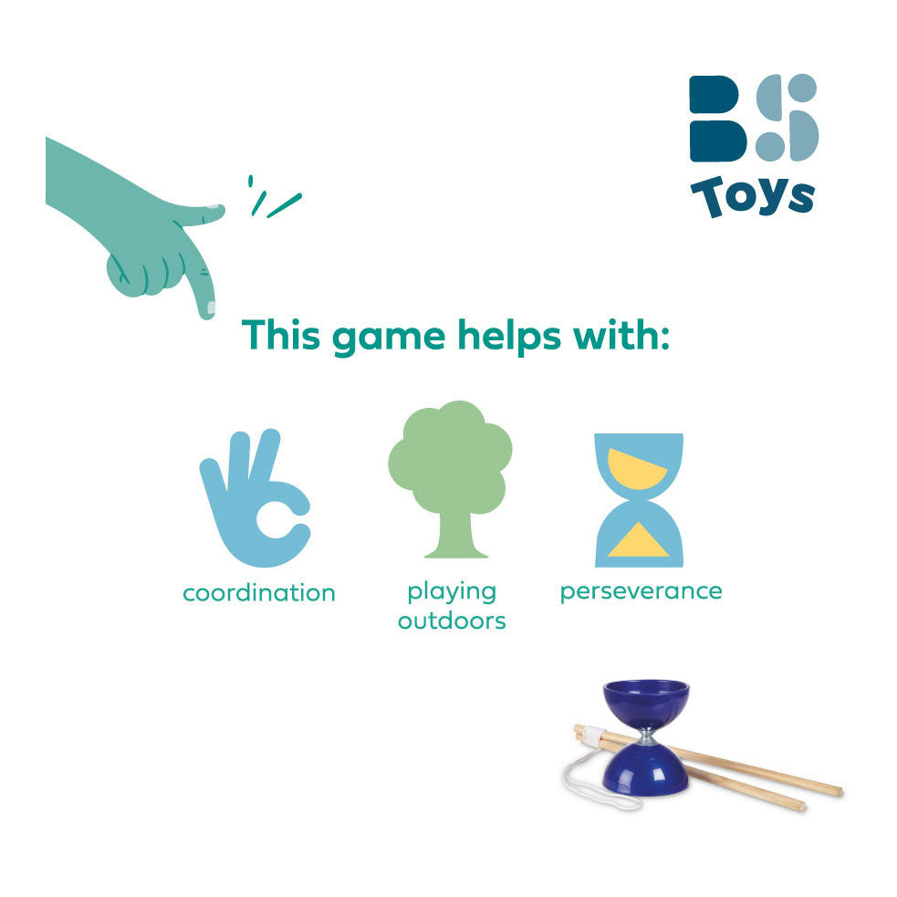 Bs toys diabolo with sticks blue