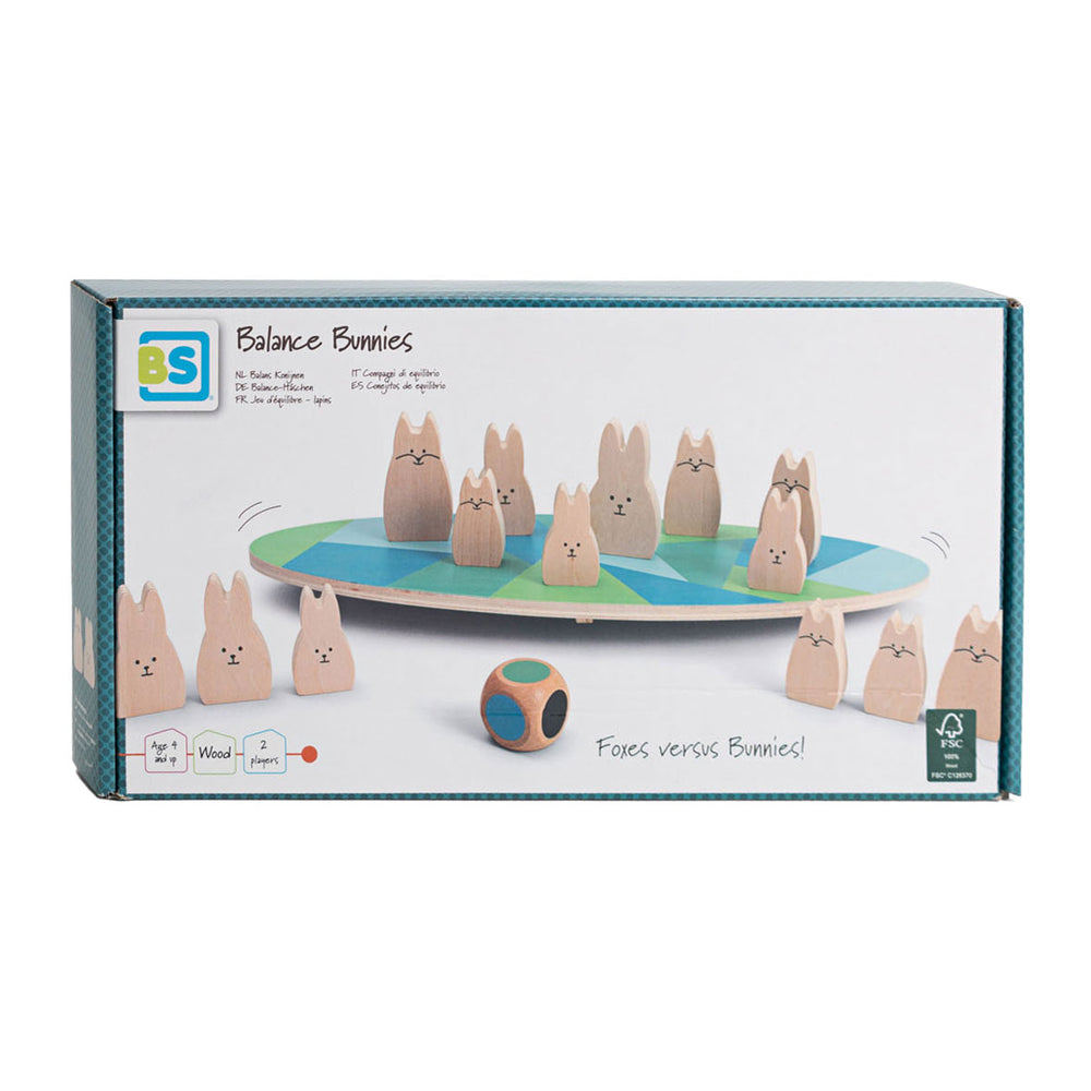 Bs toys wooden balance game rabbits