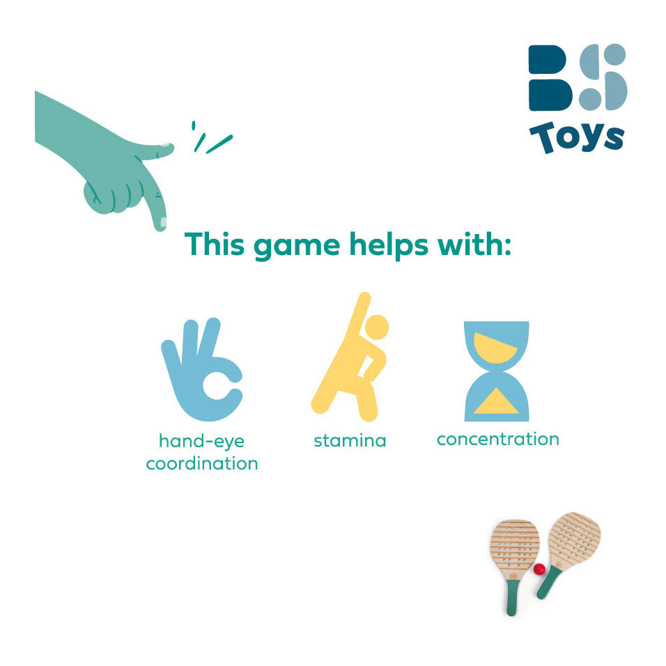 BS Toys Holz-Padelschläger, 3-tlg.