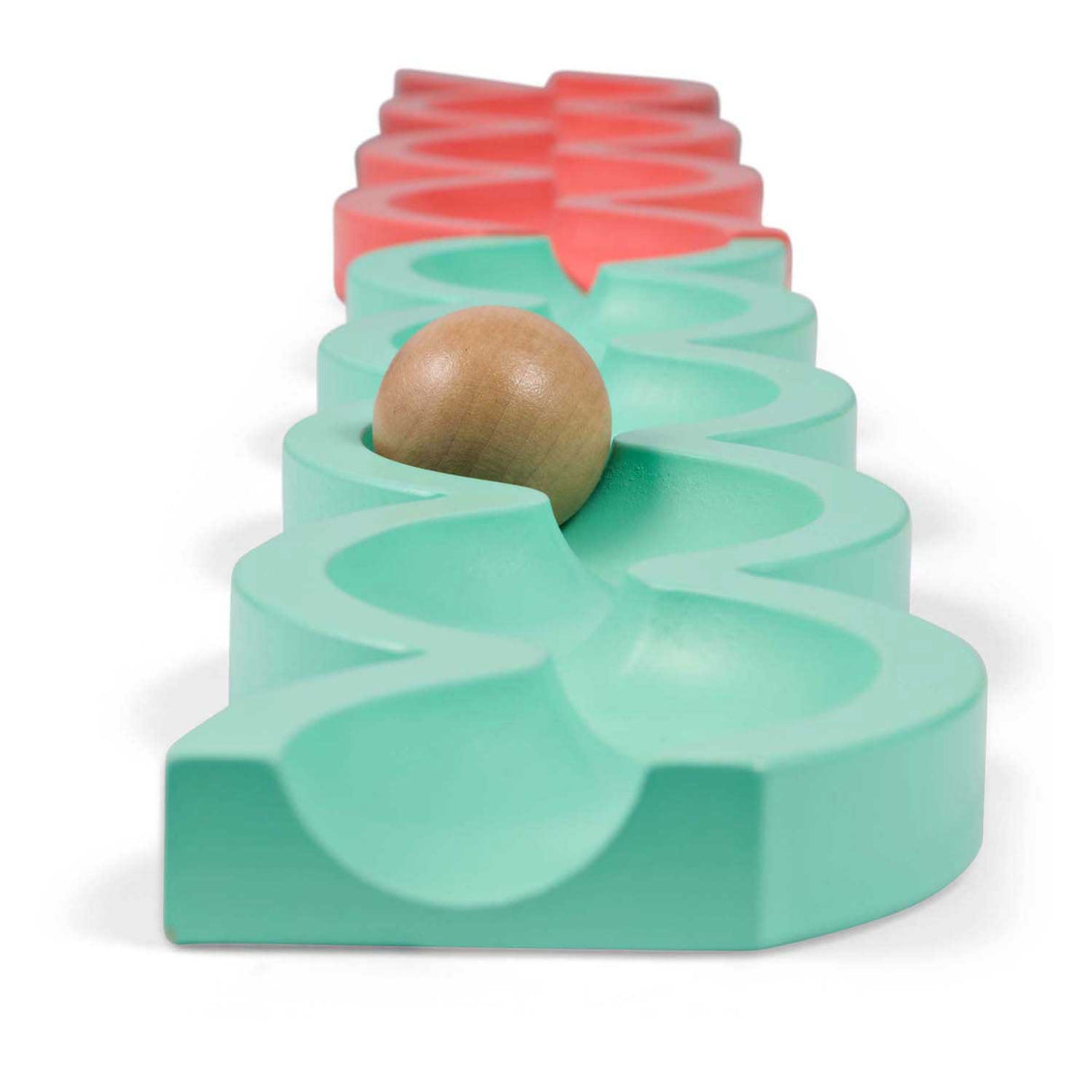 Bs Toys Pista de bola de madeira passa e brinca - 4 unid.