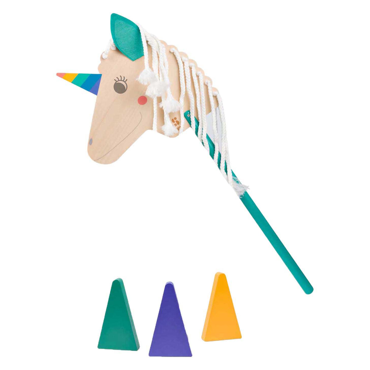 BS Toys drewniany koń hobbystyczny jednorożec - 4 szt.