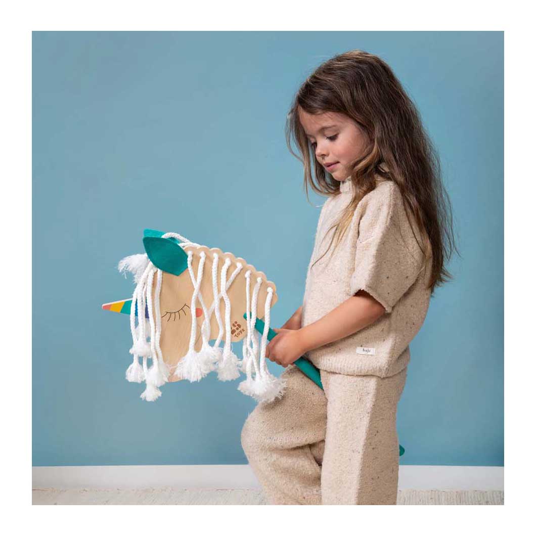 BS Toys drewniany koń hobbystyczny jednorożec - 4 szt.