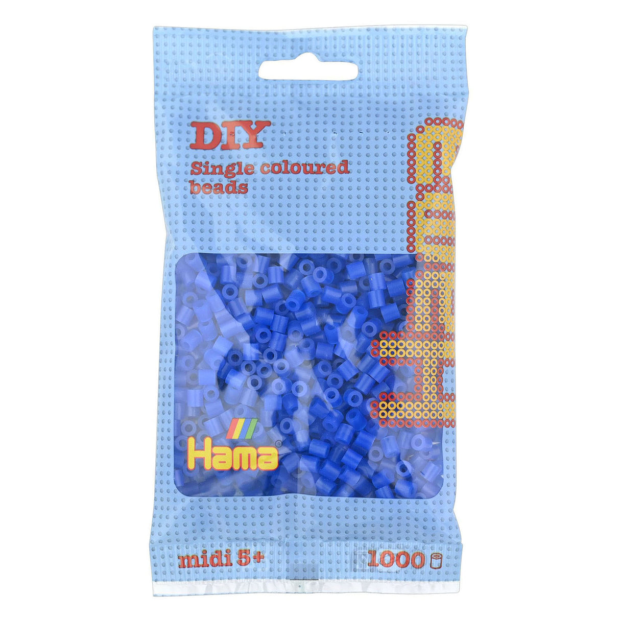 Hama String Beads - Blue Neon (036), 1000.