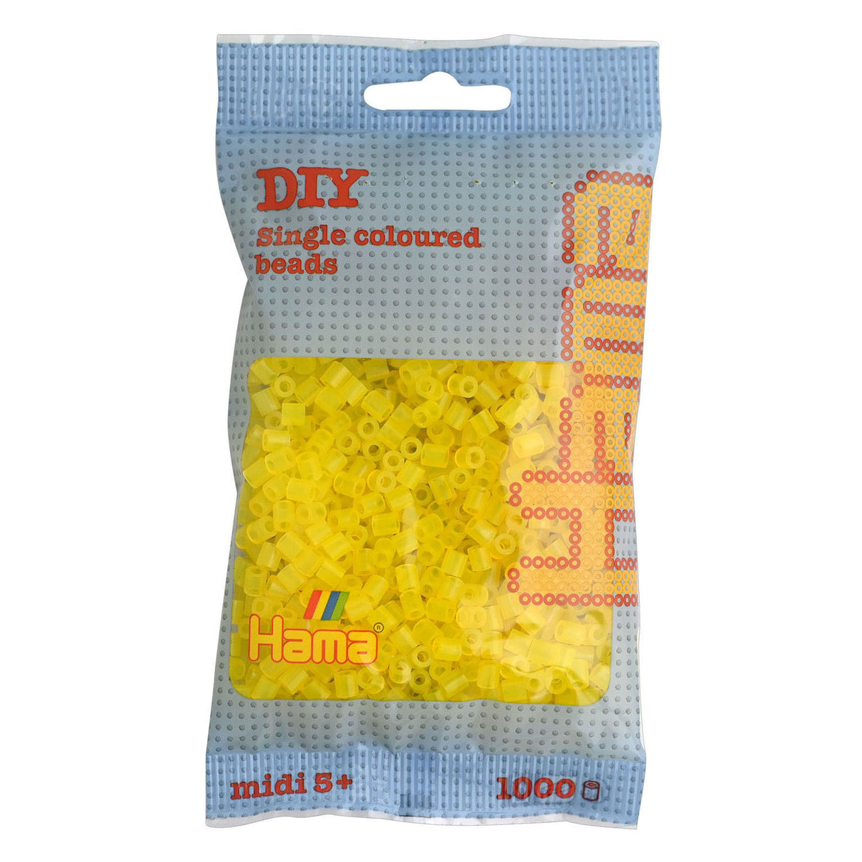 Hama ironing beads 1000 pieces yellow transparent