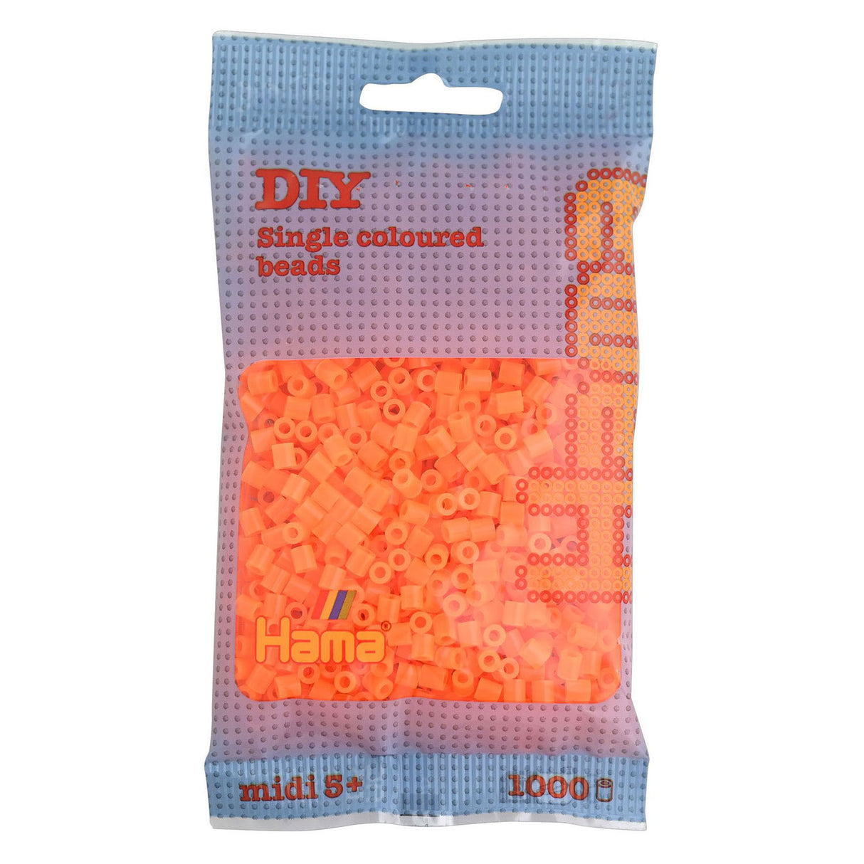 Hama ironing beads - orange neon (038), 1000 pcs.
