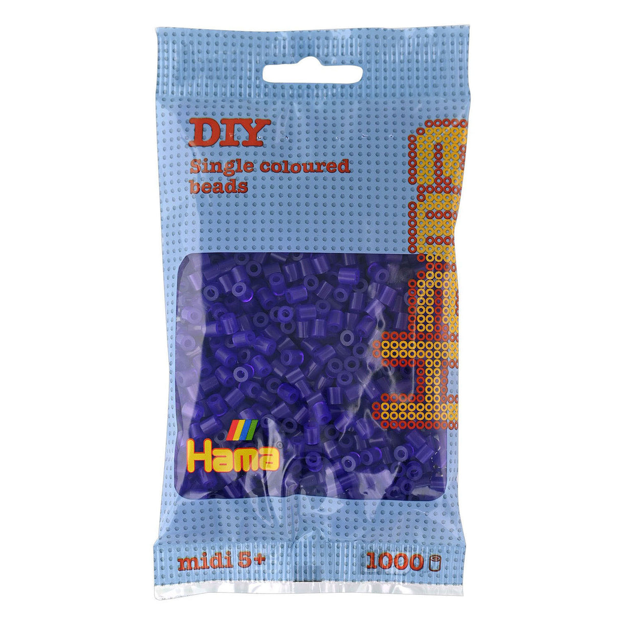 Hama ironing beads - purple transparent (024), 1000 pcs.