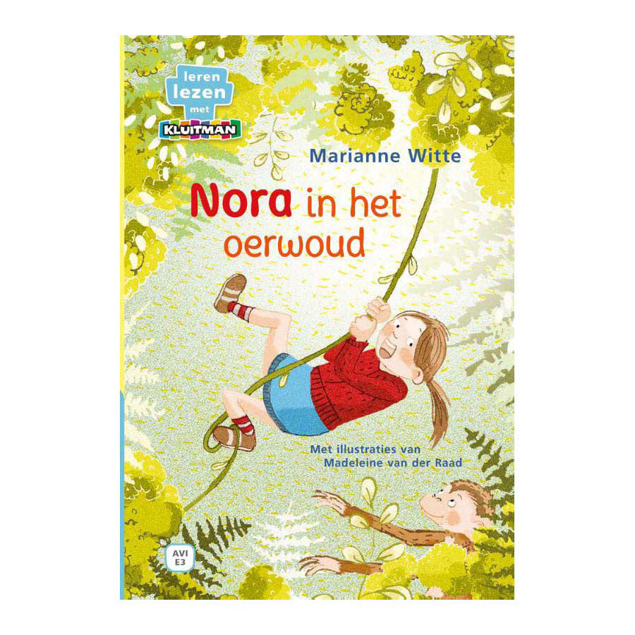 Uitgeverij kluitman leren lezen met kluitman - nora in het oerwoud - avi e3