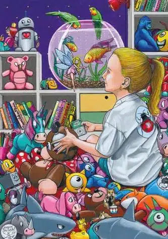 Dinotoys dino puzzle of a girl in a nursery 300 xl pieces