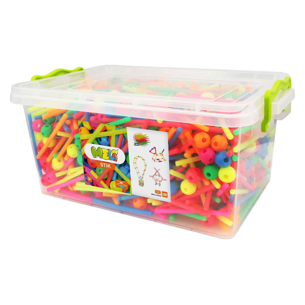 Meli stik neon bouwset, 1200dlg.