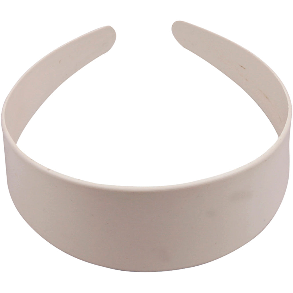 Creativ company plastic headband, w: 40 mm, white, 1 piece