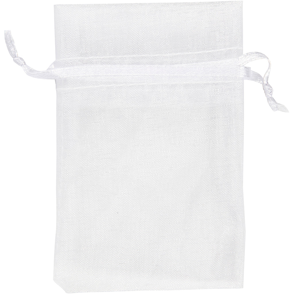 Creativ company organza bags, size 7x10 cm, white, 10 pieces in a box