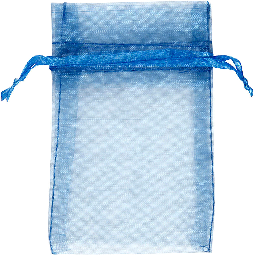 Creativ company organza bags, size 7x10 cm, blue, 10 pieces in a box