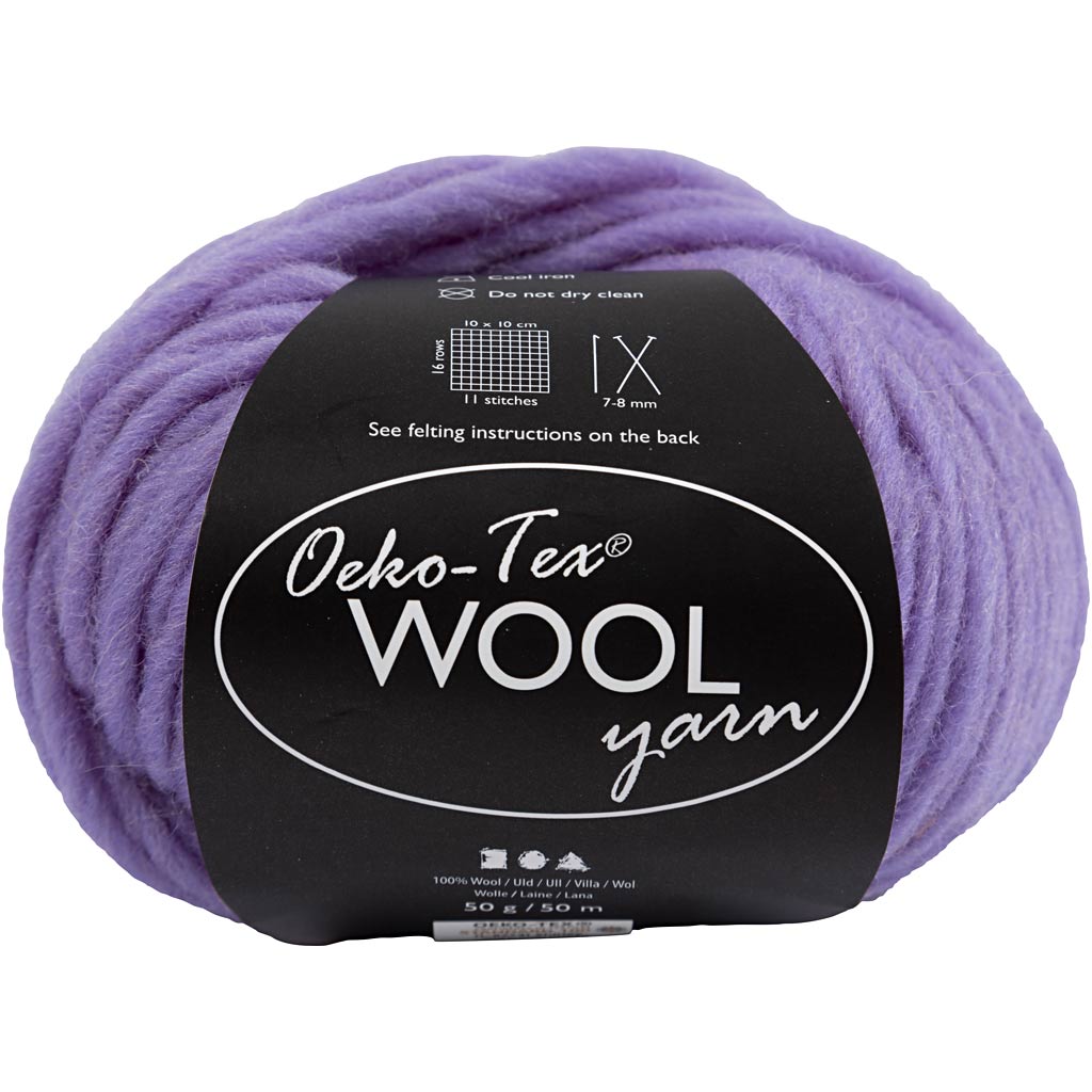 Creativ company wool yarn, l: 50 m, purple, 50 g 1 ball