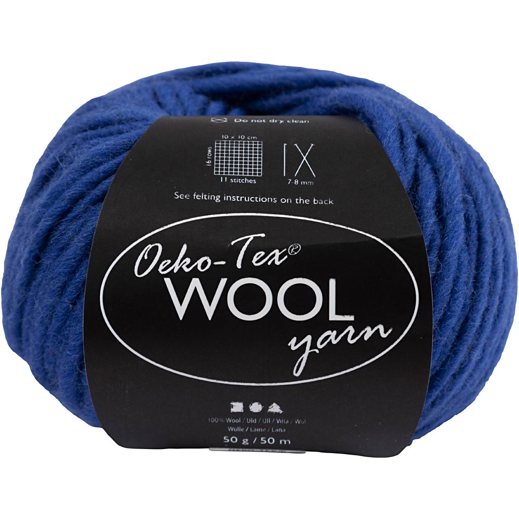 Creativ company wool yarn, length 50 m, blue, 50 g, 1 ball