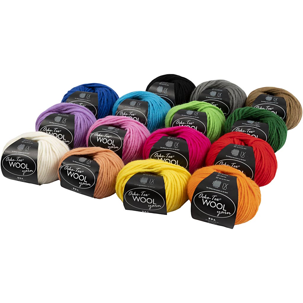 Creativ company wool yarn, l: 50 m, 15x50 g 1 ball