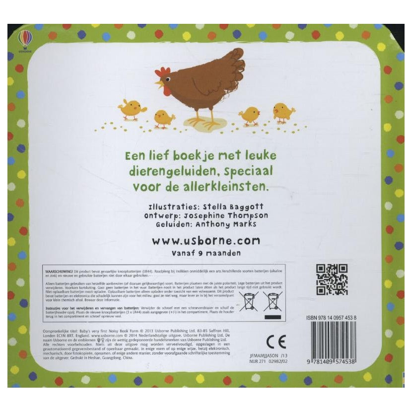 Wpg uitgevers baby's eerste geluidenboek - de boerderij