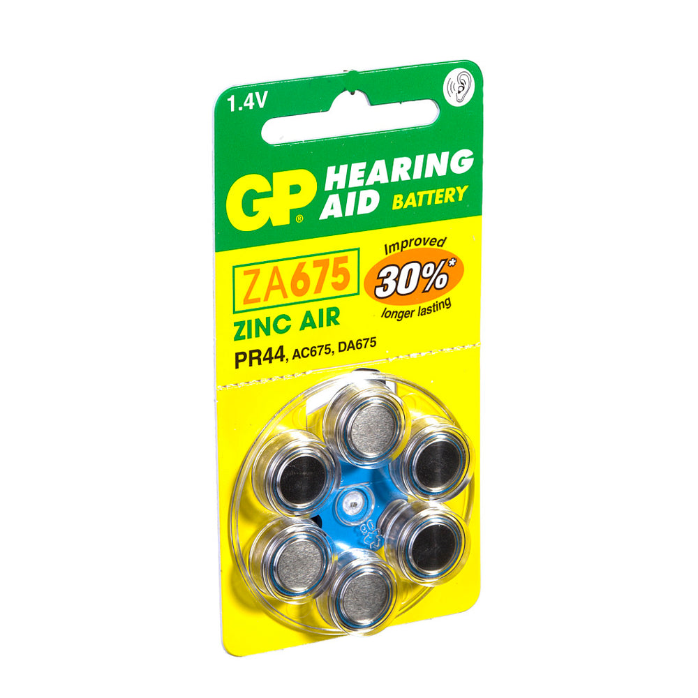 Piles GP GP 3125000675 za675 pour aide auditive. batterie a6 bl