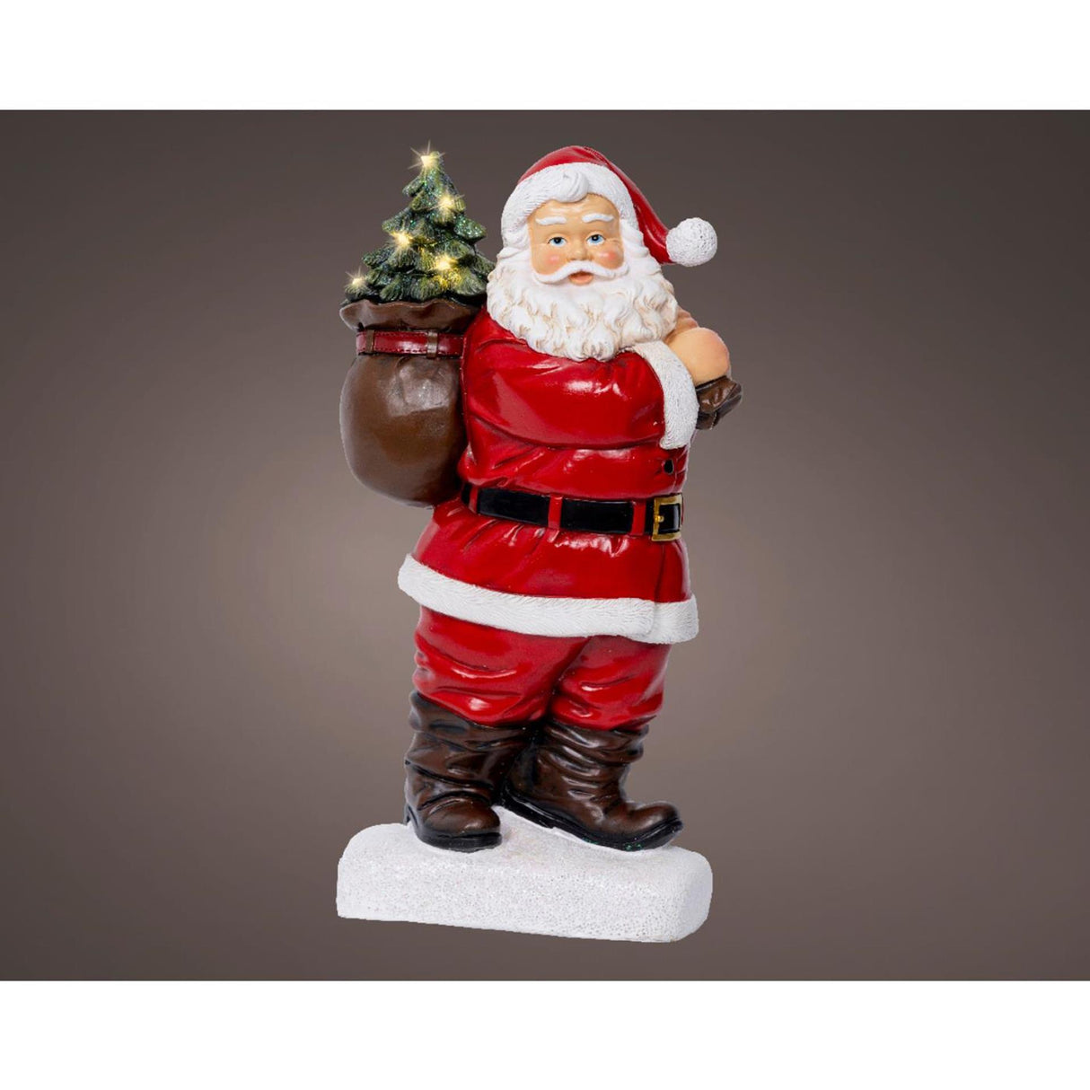 Kaemingk micro led Santa Claus polyresin steady inner length 9 cm x w. 19.5 cm x h. 31.5 cm