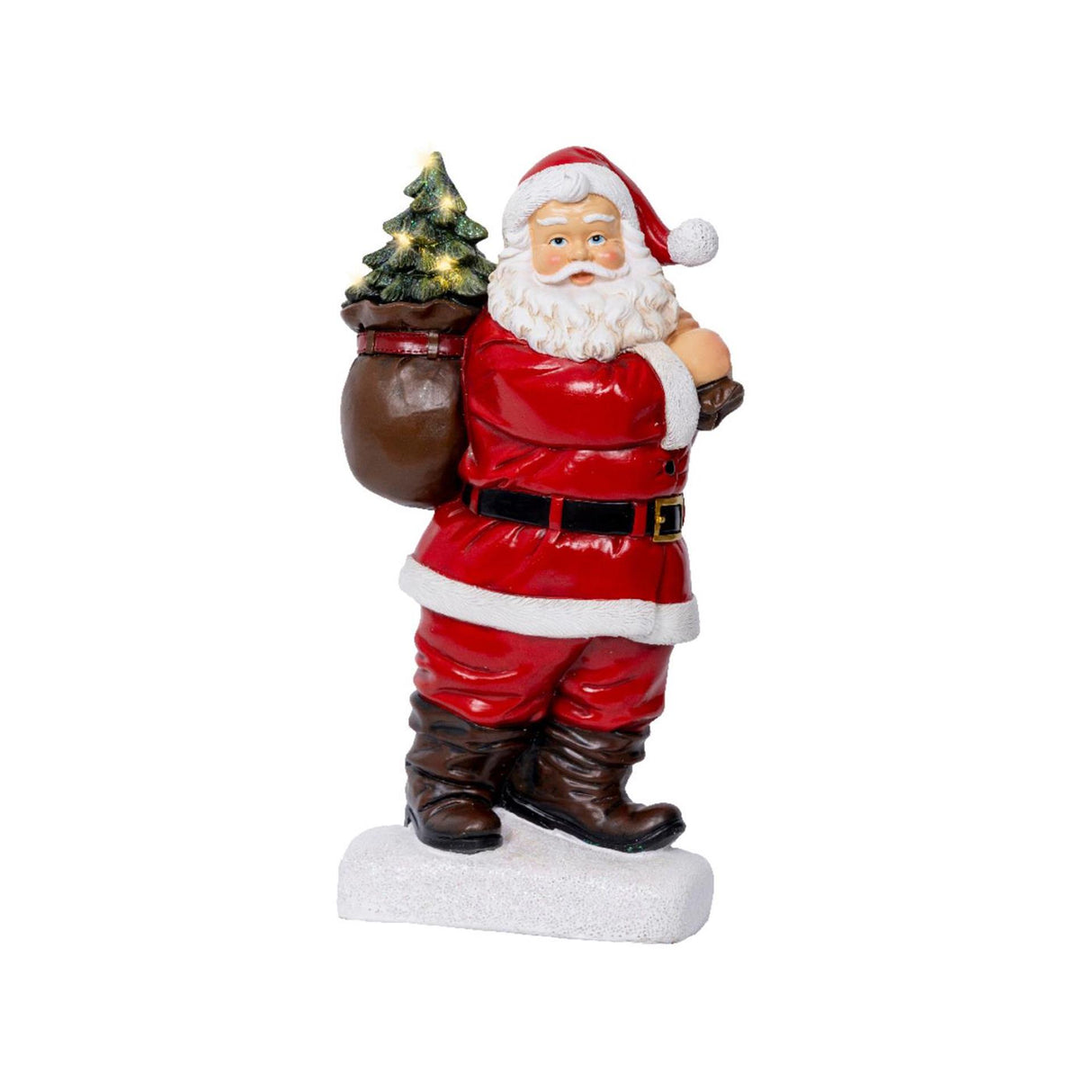 Kaemingk micro led Santa Claus polyresin steady inner length 9 cm x w. 19.5 cm x h. 31.5 cm