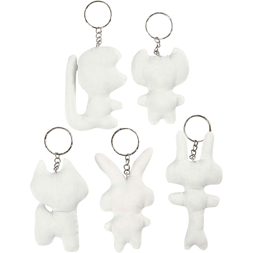 Creativ Company Fabric Animal Keychain, 5 pcs.