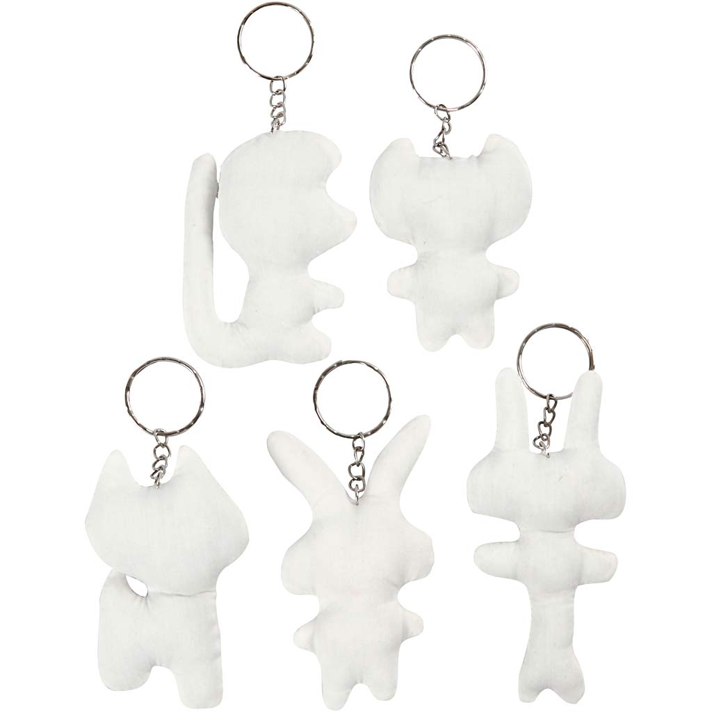 Creativ Company Fabric Animal Keychain, 5 pcs.
