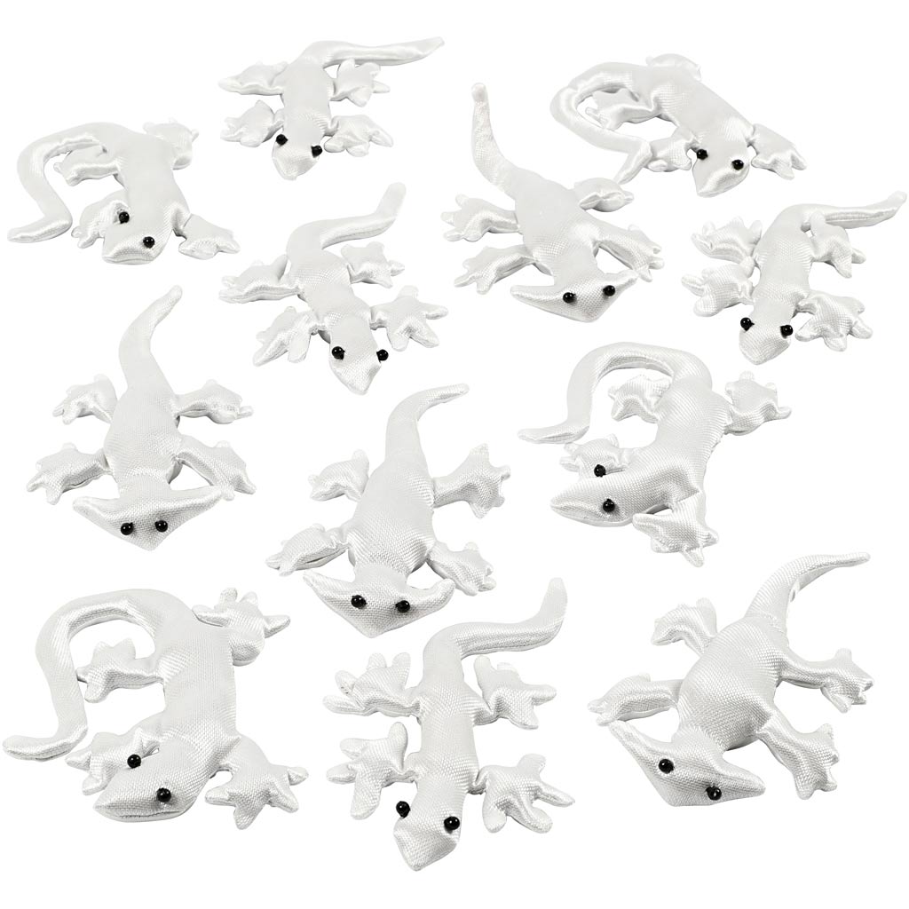 Creativ company creepy-crawly textile, size 10-14 cm, white, 12 pieces in 1 box