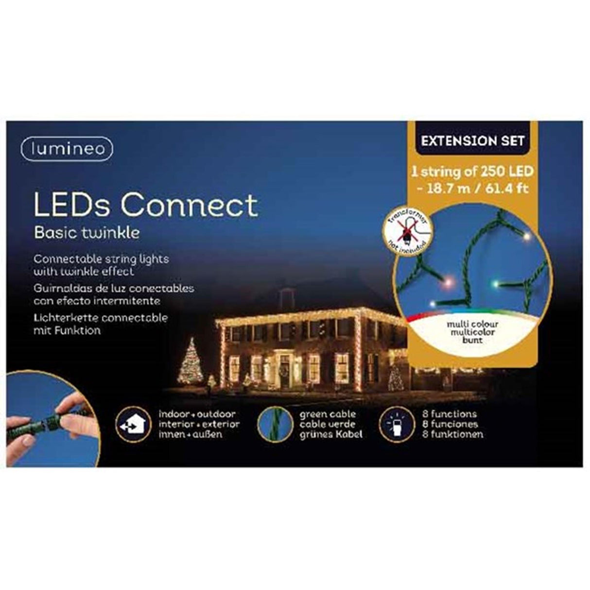 Lumineo led's connect basic twinkle kleur 18,7m