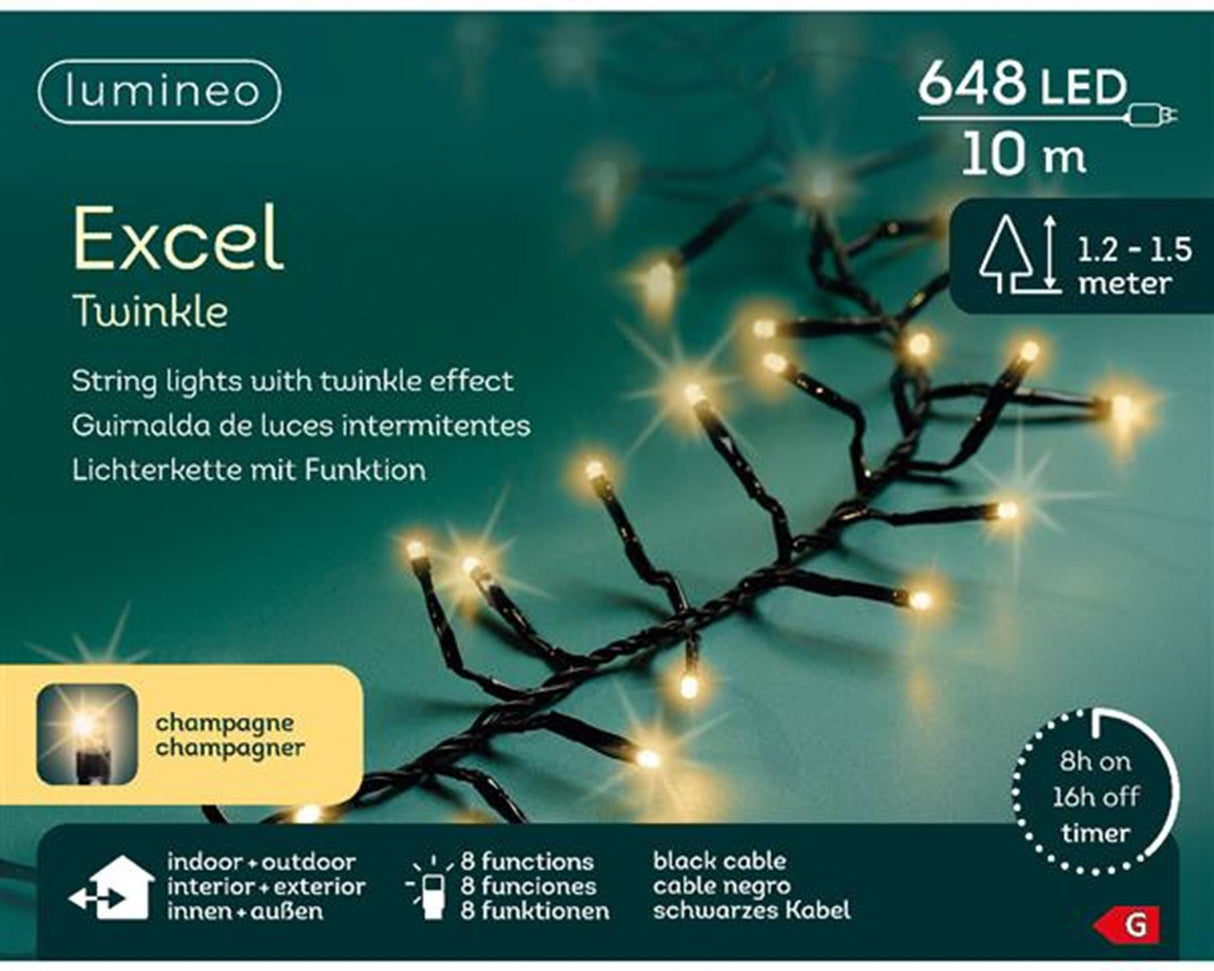 Kaemingk led excellent lights pvc 8 function twinkle effect outdoor 1000cm