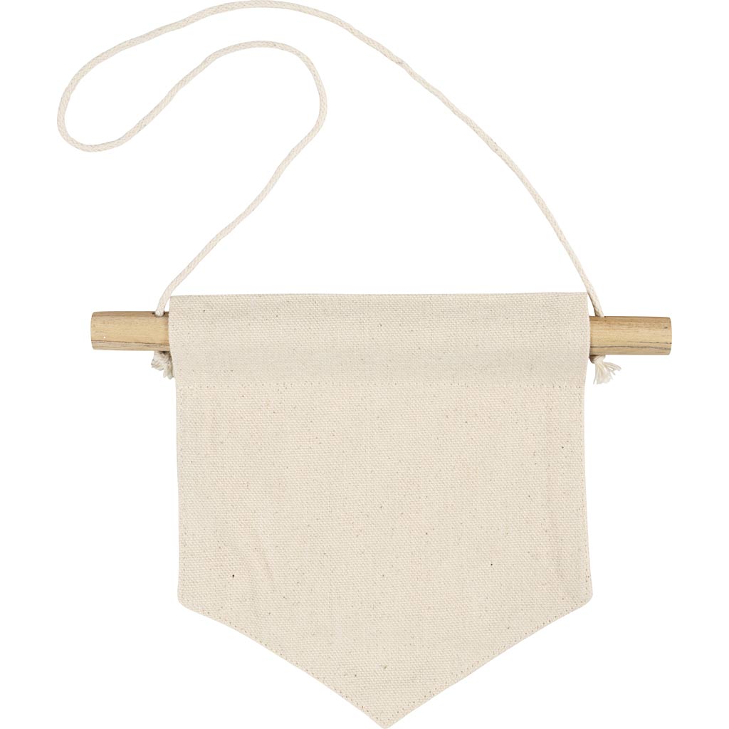 Creativ company wall banner, pointed shape, h: 16.5 cm, w: 15 cm, 300 g, light natural, 2 pieces 1 box