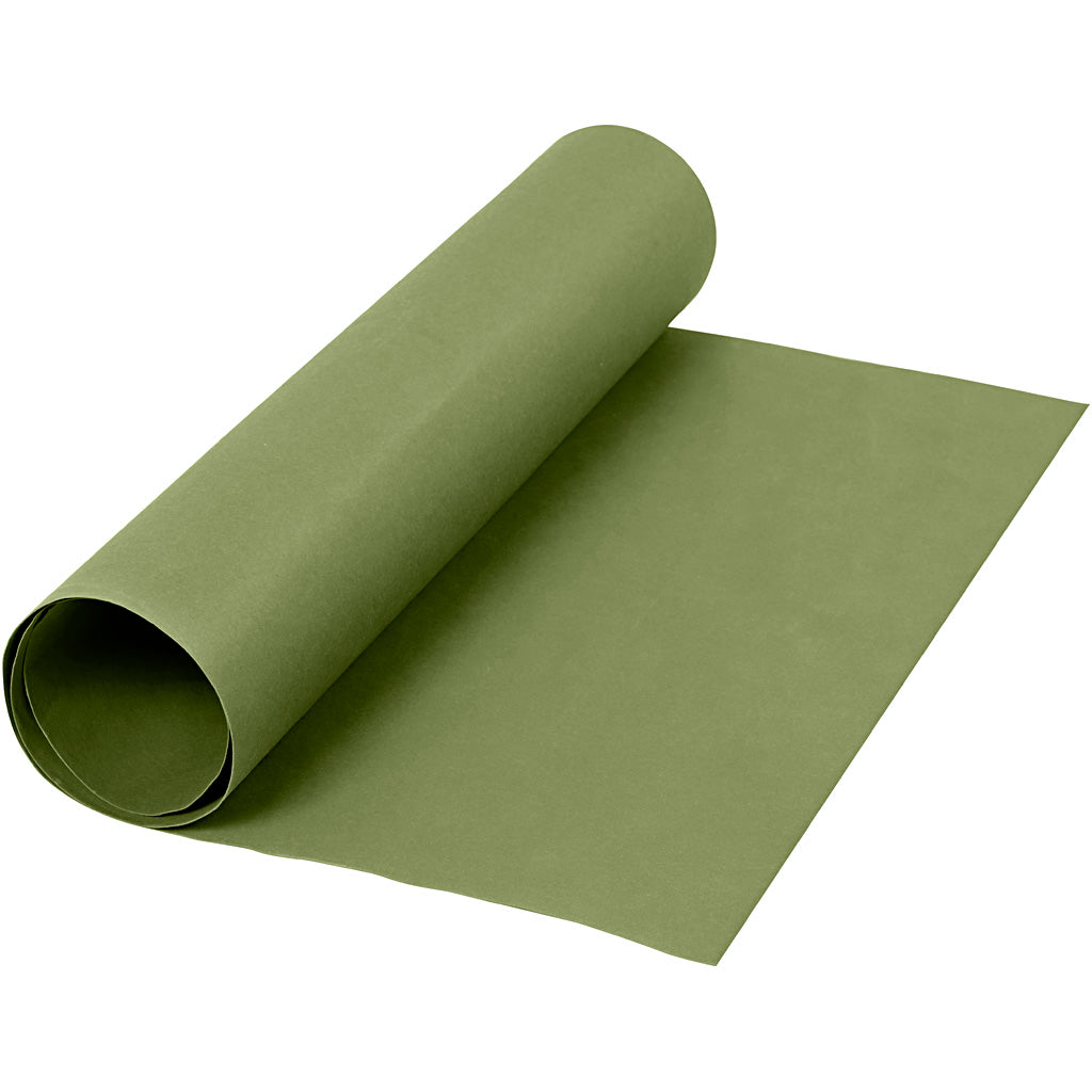 Creativ company faux leather paper, w: 50 cm, unicoloured, 350 gr, green, 1 m 1 roll