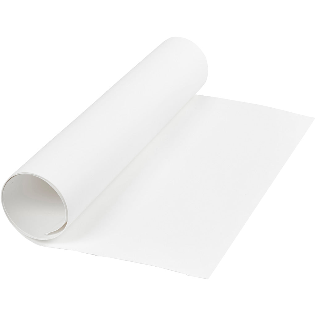 Creativ company faux leather paper, w: 50 cm, unicoloured, 350 gr, white, 1 m 1 roll