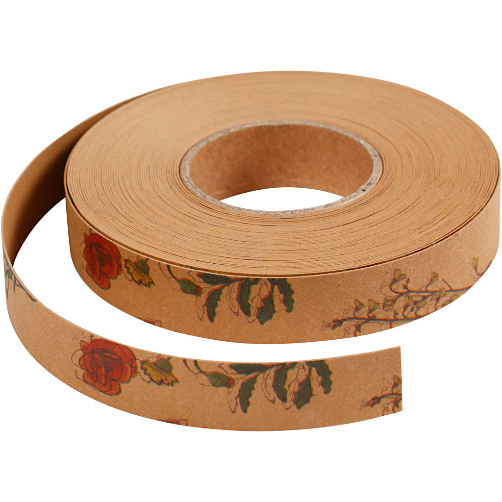 Creativ company braiding strips, w: 15 mm, thickness 0.55 mm, light brown, 9.50 m 1 roll