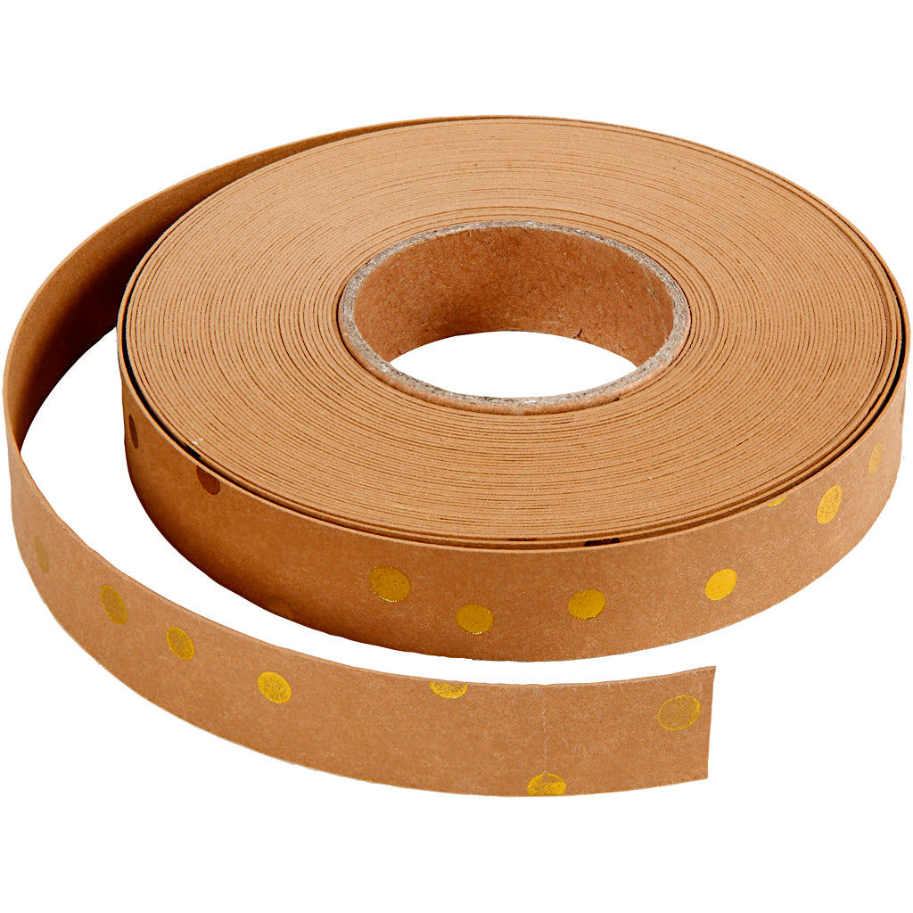 Creativ company braiding strips, w: 15 mm, thickness 0.55 mm, light brown, 9.50 m 1 roll