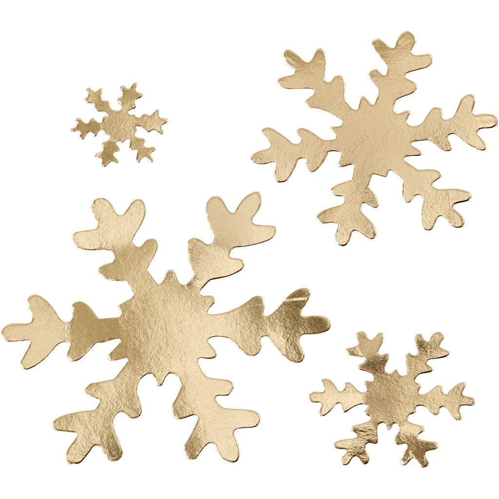 Creativ company snowflake, d 3+5+8+10 cm, 350 gr, gold, 16 pieces 1 box
