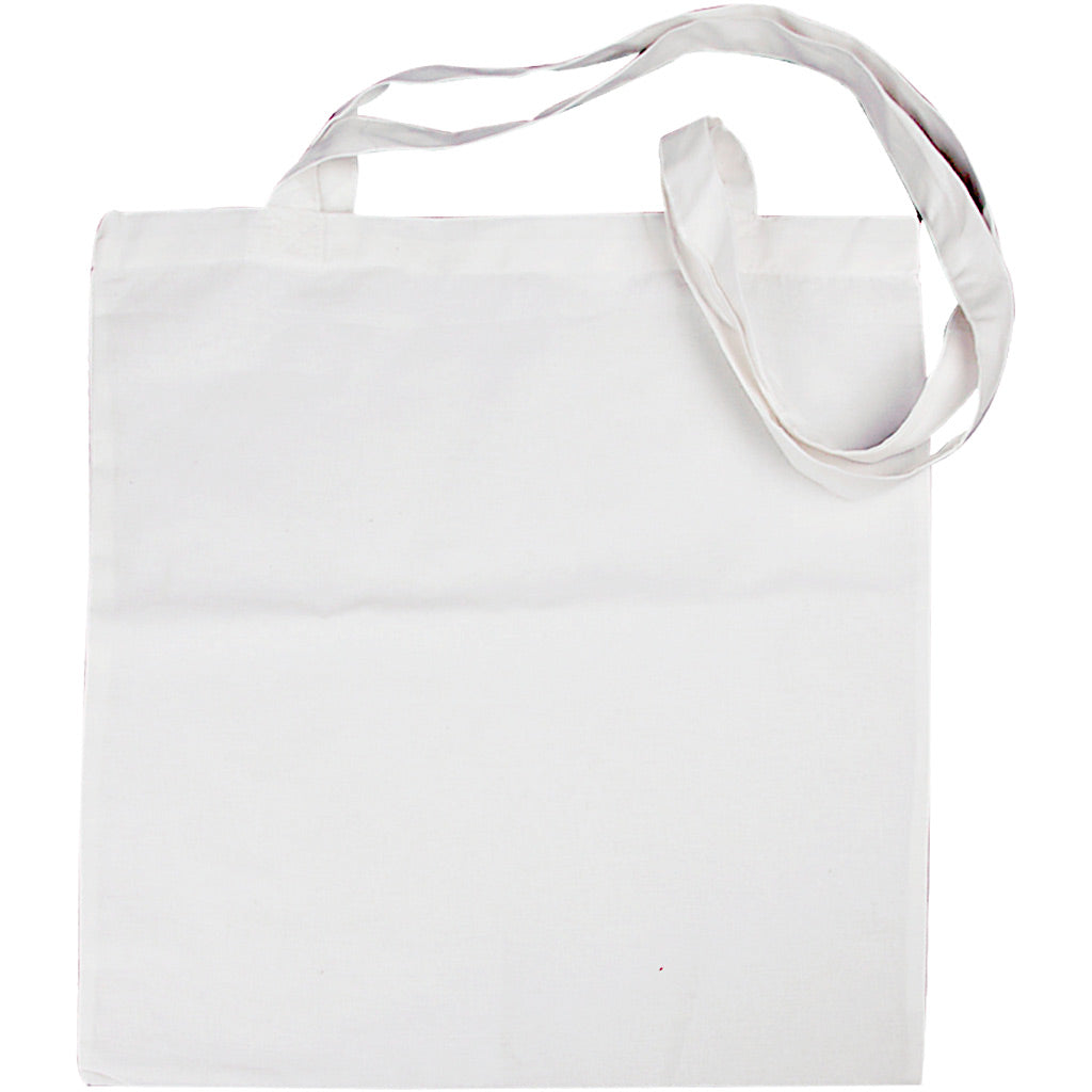 Creativ company bag with long handle, size 38x42 cm, 130 g, white, 1 piece