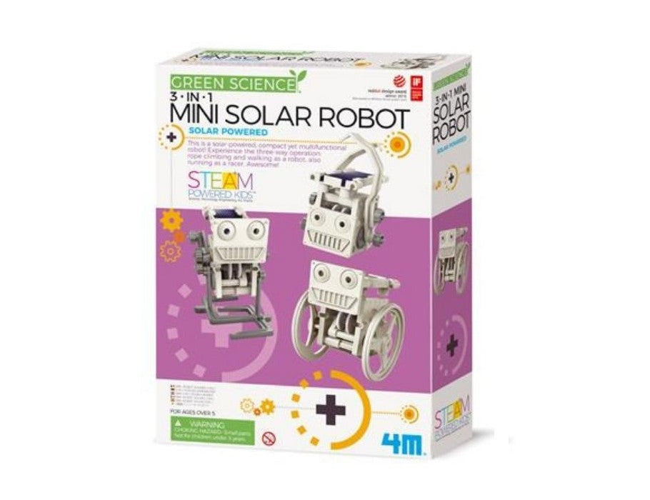 4m Kidz Labs Building Kit - 3 in 1 Mini Solar Robot