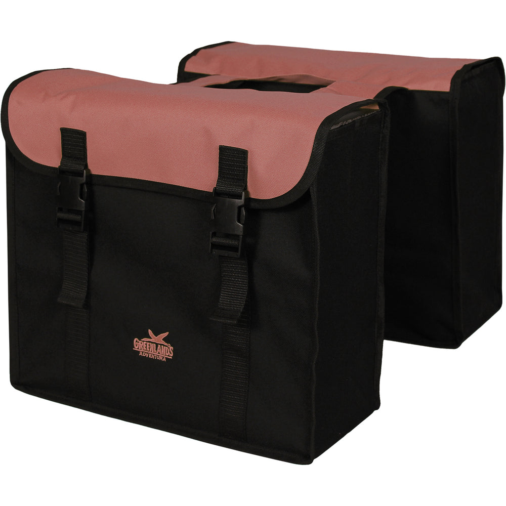 Greenlands Colorful series double pannier 37x33x14 cm 34 l. black red