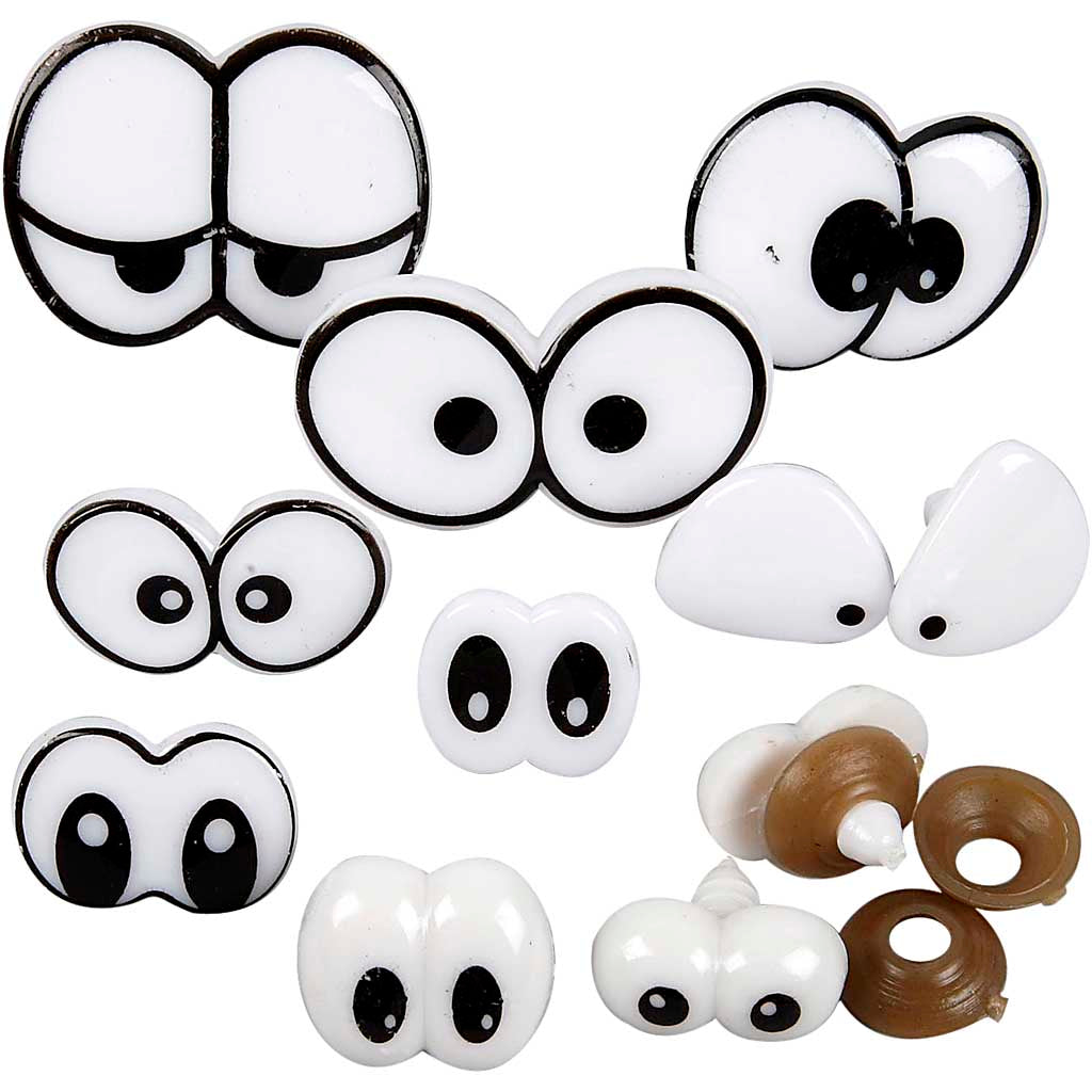 Creativ company funny eyes, size 2-3 cm, 9 div 1 box