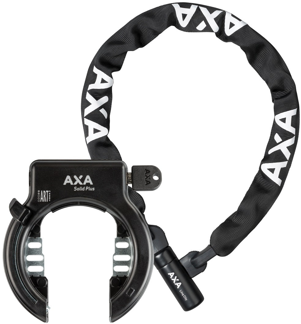 Ring lock set AXA Solid Plus + AXA Linq City 100 - black