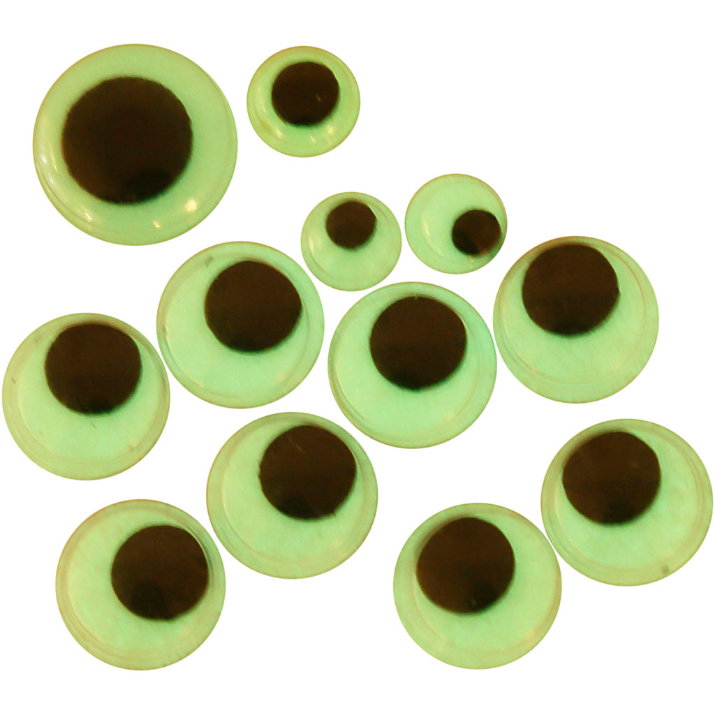 Glow in the Dark Googly Eyes Self-Adhesive, 30 pcs.