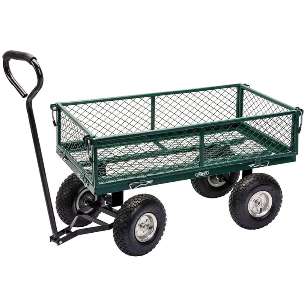 Draper Tools Draper Tools Garden Cart Steel Mesh 86.5x46.5x21 cm Green and Black
