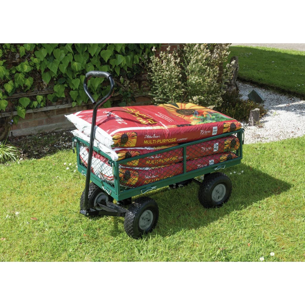 Draper Tools Draper Tools Garden Cart Steel Mesh 86.5x46.5x21 cm Green and Black