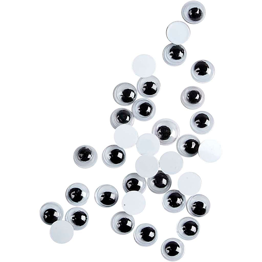 Creative company googly eyes, non-adhesive, d 6 mm, 1000 pieces 1 box