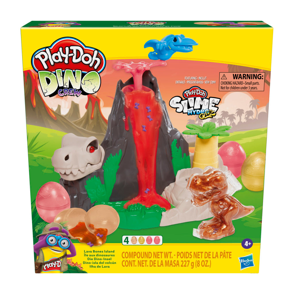 Play-doh slime hydro glitz dino vulkan