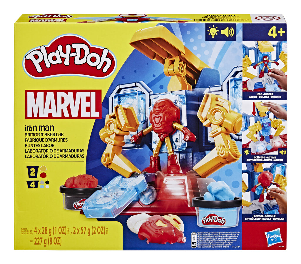 Play doh iron man armor maker lab