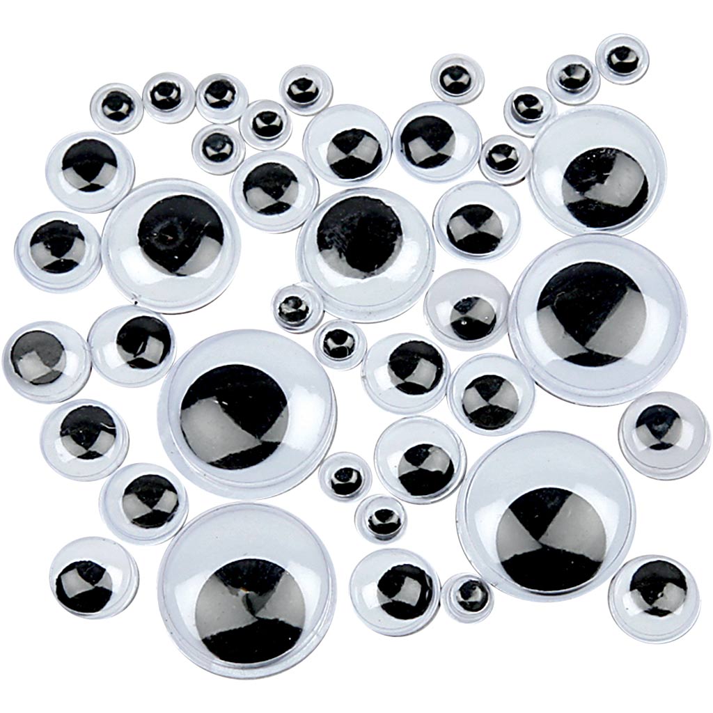 Creativ company wiggle eyes, not self-adhesive, d 6-20 mm, 1100 div 1 box