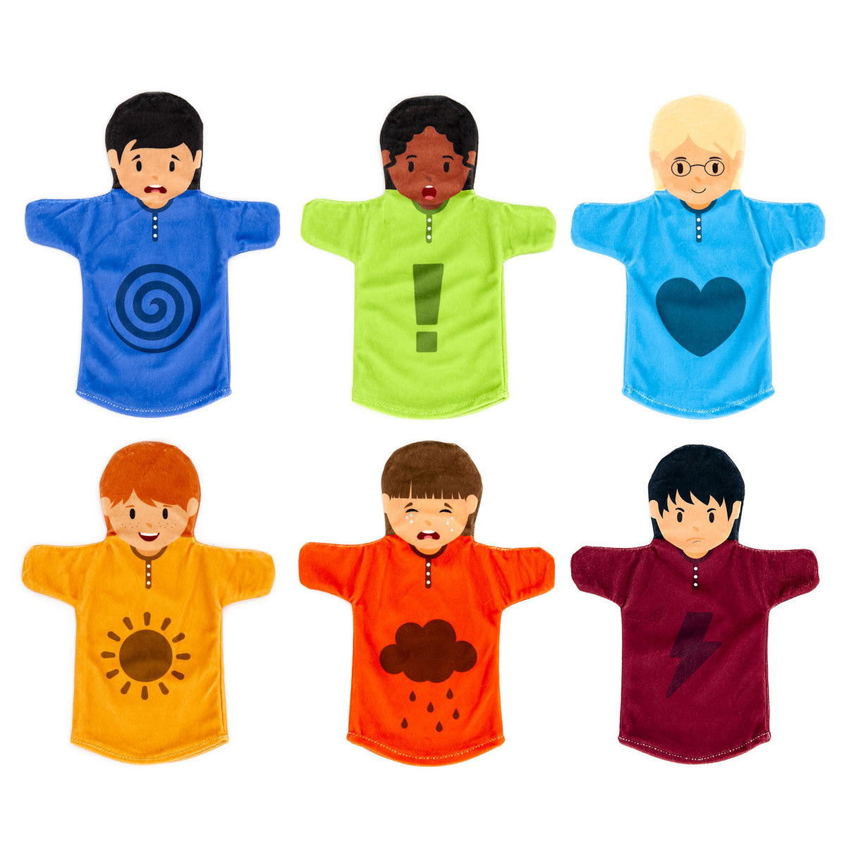 Achoka Hand Puppets Emotion, 6 pcs.