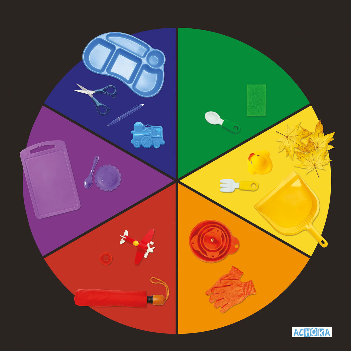 Achoka Play Mat Primary Color Circle, 100x100cm